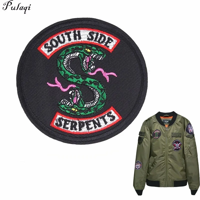 Pulaqi Riverdale Round Patches Embroidered Iron On Cloth Accessories Applique South Side Patch Cosplay wallet bag shoe Sticker H
Pulaqi Riverdale Round Patches Embroidered Iron On Cloth Accessories Applique South Side Patch Cosplay wallet bag shoe Sticker H