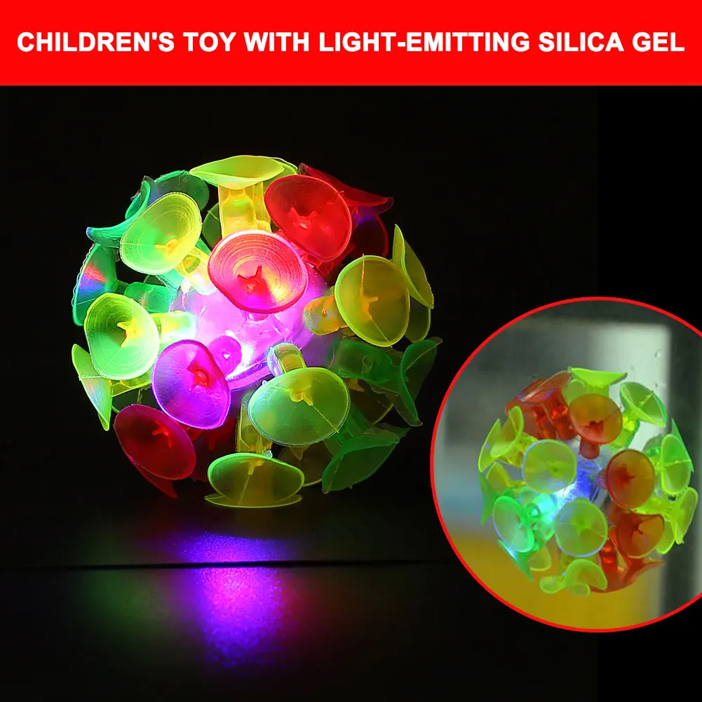 LED Sucker Ball Toy Rainbow Soft Flashing Funny Gadgets Ball Luminous Toys Perceive Ability Sticky Ball Parent-child Game Toys
LED Sucker Ball Toy Rainbow Soft Flashing Funny Gadgets Ball Luminous Toys Perceive Ability Sticky Ball Parent-child Game Toys