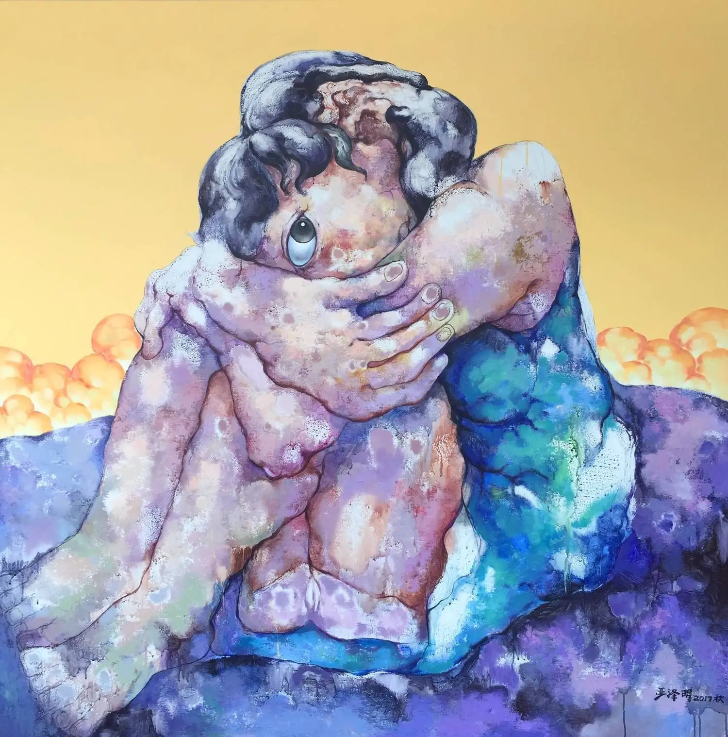 Acrylic Hand Painting Chinese Painter Yan Zeming's Work "I Am Waiting for You In The Hillside" 150X150cm Wall Pictures Art
Acrylic Hand Painting Chinese Painter Yan Zeming's Work "I Am Waiting for You In The Hillside" 150X150cm Wall Pictures Art
