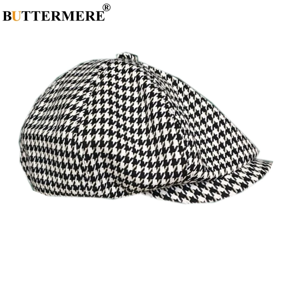 BUTTERMERE Flat Hat Newsboy Beret Cap Men Women Cotton Black White Houndstooth Octagonal Cap Newspaper Male Female Painter Cap 
BUTTERMERE Flat Hat Newsboy Beret Cap Men Women Cotton Black White Houndstooth Octagonal Cap Newspaper Male Female Painter Cap