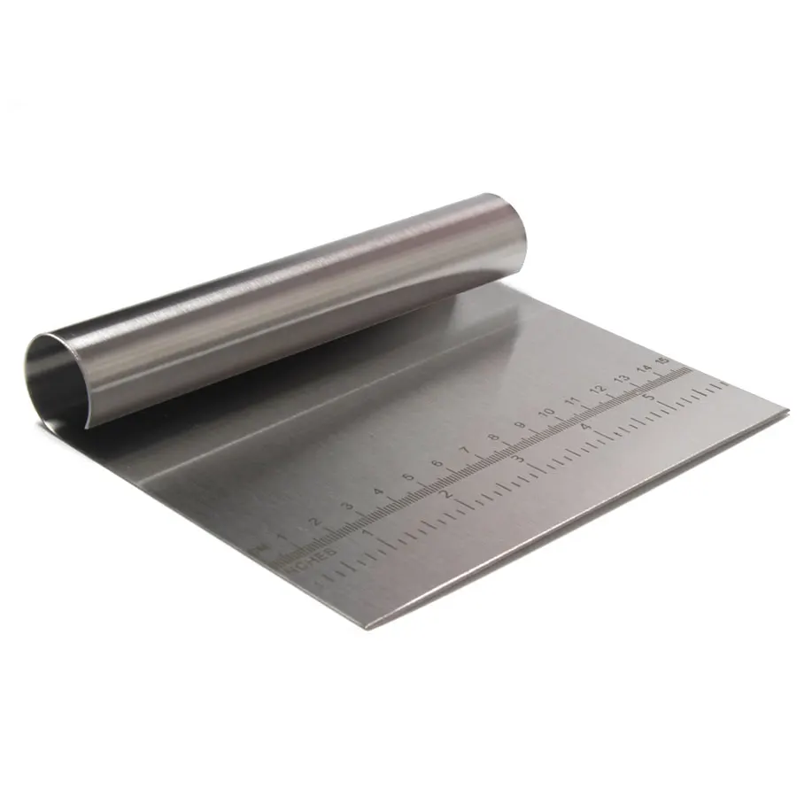 Stainless Steel Scale Pizza Dough Cutters Scraper Flour Pastry Scraper Kitchen Baking Pastry Spatulas Cake Decoration Tools
Stainless Steel Scale Pizza Dough Cutters Scraper Flour Pastry Scraper Kitchen Baking Pastry Spatulas Cake Decoration Tools