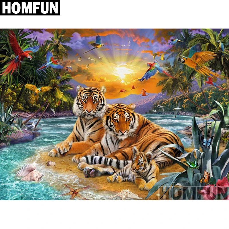 HOMFUN Full Square/Round Drill 5D DIY Diamond Painting "Tiger Family" 3D Embroidery Cross Stitch 5D Home Decor A00918
HOMFUN Full Square/Round Drill 5D DIY Diamond Painting "Tiger Family" 3D Embroidery Cross Stitch 5D Home Decor A00918