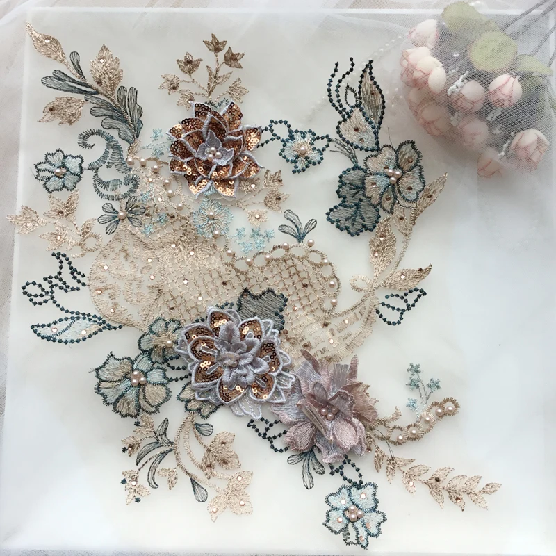 5 Pieces/lot NEW arrival nice large sequin patches! 3 Colors in stock dress decoration 3d appliqued lace applique embroidery
5 Pieces/lot NEW arrival nice large sequin patches! 3 Colors in stock dress decoration 3d appliqued lace applique embroidery