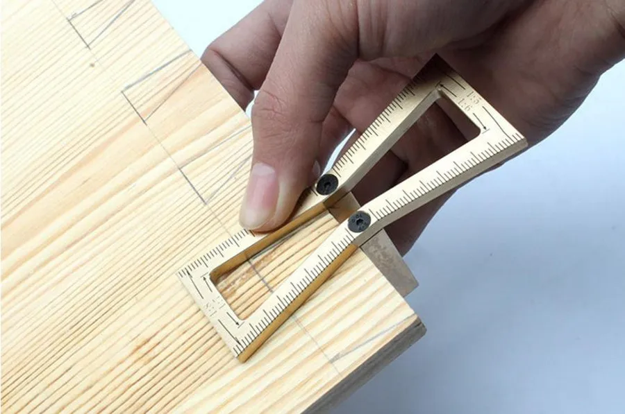 Dovetail Mortise Gauge Hand Cut Copper Marker Template B