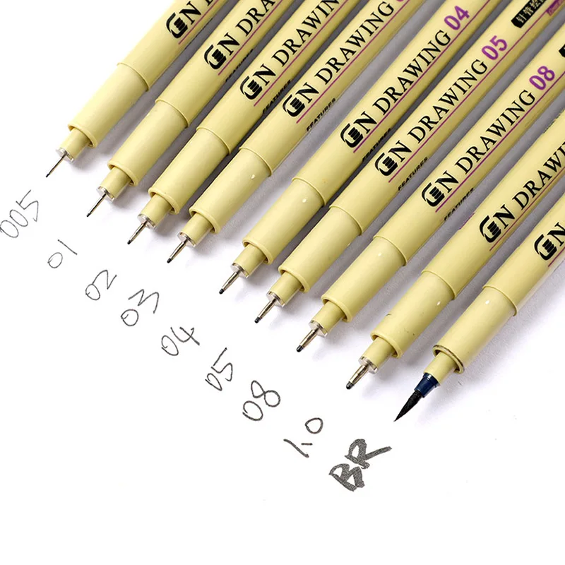 9pcs/set Needle Drawing Pen Pigment Liner Ink Marker Pen Fine liner Sketching Brush Pen For Drawing and Design Suppliers
9pcs/set Needle Drawing Pen Pigment Liner Ink Marker Pen Fine liner Sketching Brush Pen For Drawing and Design Suppliers