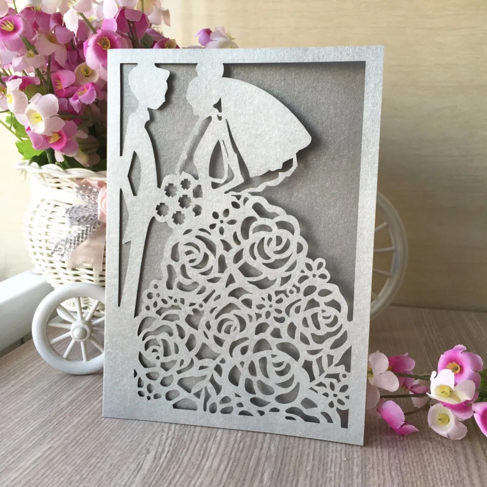 50Pcs Laser Cut Bride And Groom Marriage Wedding Invitation Card Customized Printing Invitation Card Envelopes Party Supplies
50Pcs Laser Cut Bride And Groom Marriage Wedding Invitation Card Customized Printing Invitation Card Envelopes Party Supplies