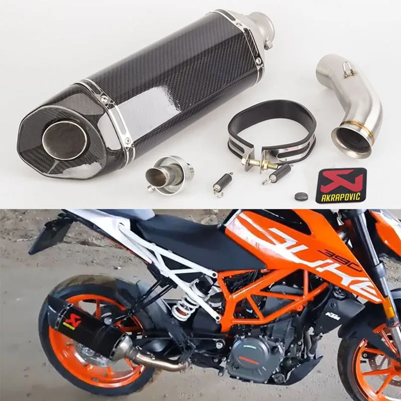 51mm Motorcycle modified exhaust pipe RC390 modified middle section Akrapovic RC390 exhaust pipe
51mm Motorcycle modified exhaust pipe RC390 modified middle section Akrapovic RC390 exhaust pipe