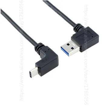 Angled USB 3.0 to USB 3.1 USB-C Type-C Cable 1m 3ft 90 Degree Left & Right Direction Angled Support 5Gbps 5V 2A
Angled USB 3.0 to USB 3.1 USB-C Type-C Cable 1m 3ft 90 Degree Left & Right Direction Angled Support 5Gbps 5V 2A