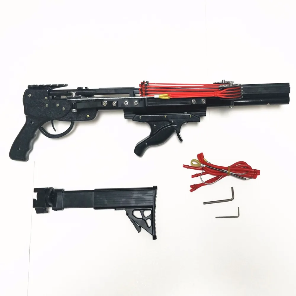 Semiautomatic Slingshot rifle Rubber belt driving force 40BB Bearing slip - 2019 NEW
Semiautomatic Slingshot rifle Rubber belt driving force 40BB Bearing slip - 2019 NEW