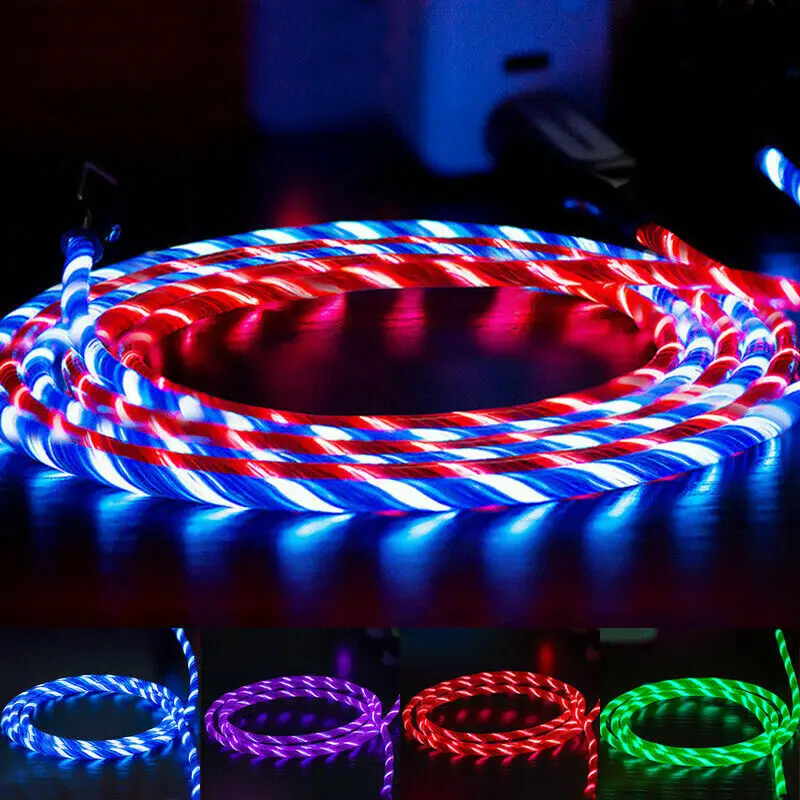 New LED Light Up Flowing Flashing Visible USB C Type-C Charger Cable Charging Cord
New LED Light Up Flowing Flashing Visible USB C Type-C Charger Cable Charging Cord
