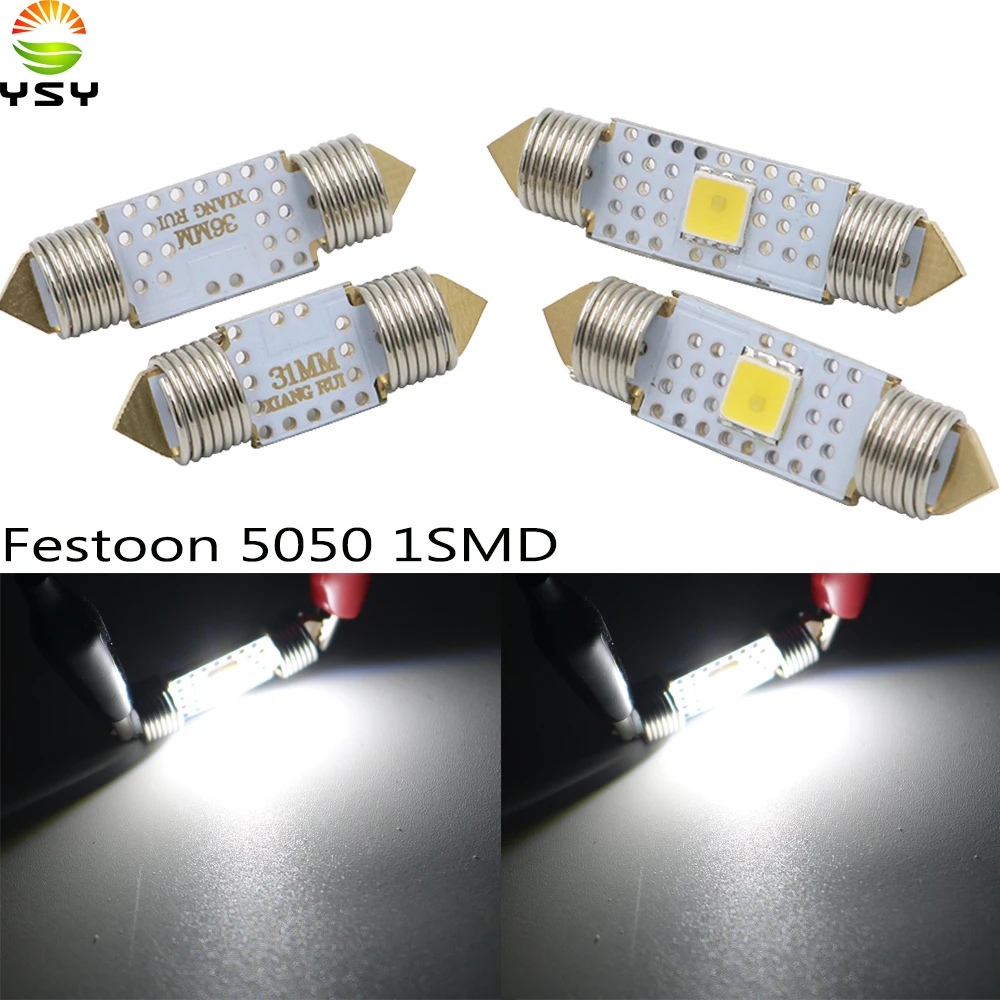 YSY 200pcs NEW 36mm 39mm 41mm SMD 5050 1 LED White Dome Festoon Car Light C5W LED Lamp auto Bulb interior light 12V
YSY 200pcs NEW 36mm 39mm 41mm SMD 5050 1 LED White Dome Festoon Car Light C5W LED Lamp auto Bulb interior light 12V