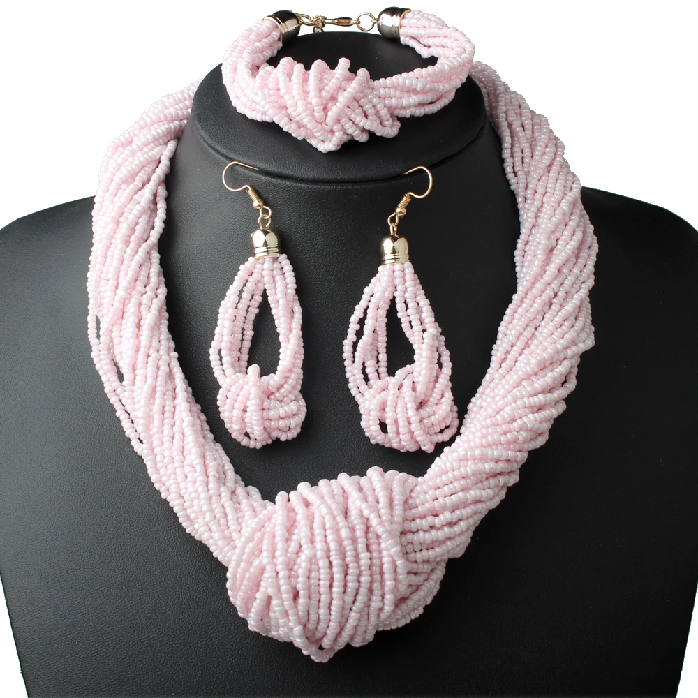 Claire Jin Small Beads Handmade Knot Vintage Necklace Bracelet Earrings Jewelry Set Bohemian Choker Ethnic Women Accessories
Claire Jin Small Beads Handmade Knot Vintage Necklace Bracelet Earrings Jewelry Set Bohemian Choker Ethnic Women Accessories