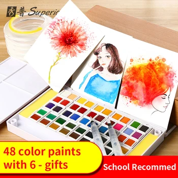 Superior Solid Watercolor Painting Set With Brush Watercolor Paper Portable Water Color Pigment For Students Artist Supplies
Superior Solid Watercolor Painting Set With Brush Watercolor Paper Portable Water Color Pigment For Students Artist Supplies