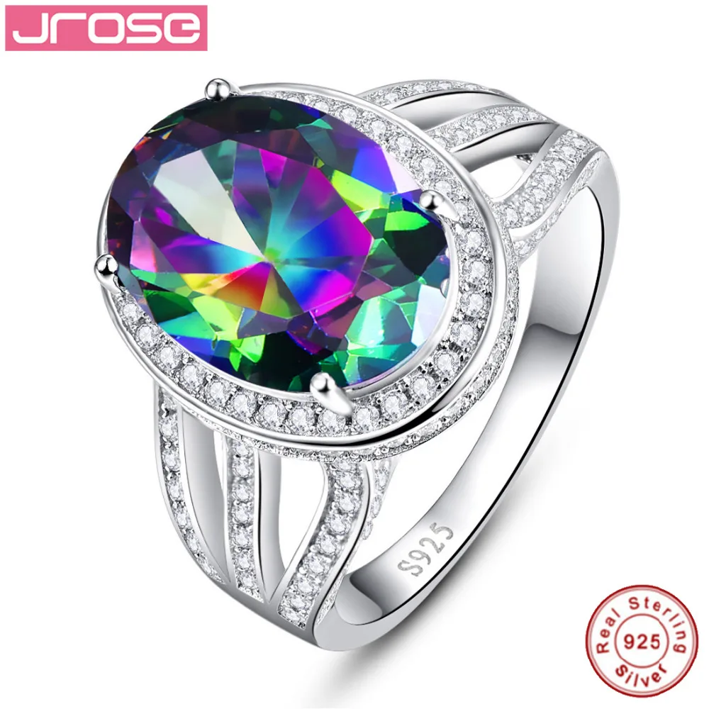 Jrose Huge 10.2ct Rainbow Fire Mystic CZ Ring Best Gift For Women Solid 100% 925 Sterling Silver Jewelry Retro Accessories
Jrose Huge 10.2ct Rainbow Fire Mystic CZ Ring Best Gift For Women Solid 100% 925 Sterling Silver Jewelry Retro Accessories