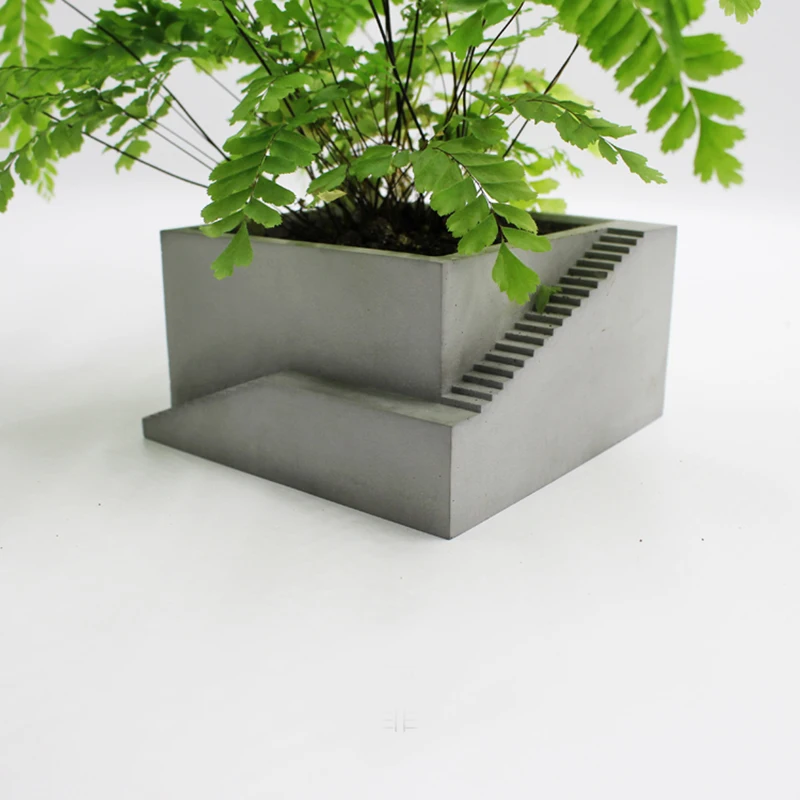 Concrete flower pot silicone mold stair design cement mold simple home office furnishings succulent plant pot mold
Concrete flower pot silicone mold stair design cement mold simple home office furnishings succulent plant pot mold