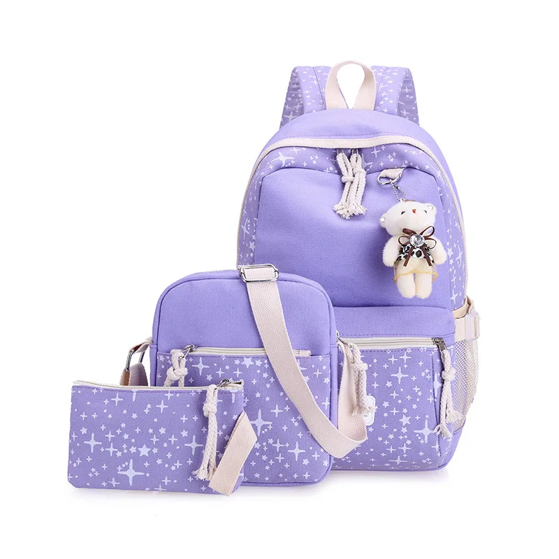 3Pcs/set Women Canvas School Backpacks College Schoolbag Fashion Plecak for Teenager Girl And Boys Rucksack Moclila Shoulder Bag
3Pcs/set Women Canvas School Backpacks College Schoolbag Fashion Plecak for Teenager Girl And Boys Rucksack Moclila Shoulder Bag