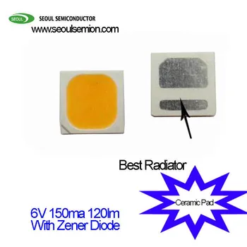 Original Seoul 1W 3030 SMD LED Diode 6V 150ma 3000K 120lm/w Ceramic Pad Best Radiator With Zener Diode More Protection
Original Seoul 1W 3030 SMD LED Diode 6V 150ma 3000K 120lm/w Ceramic Pad Best Radiator With Zener Diode More Protection