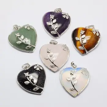 Fashion heart stone pendants for Valentines Day , with brass pendant settings, Metal, mixed color, 46-42x31-33mm, hole: 6mm
Fashion heart stone pendants for Valentines Day , with brass pendant settings, Metal, mixed color, 46-42x31-33mm, hole: 6mm