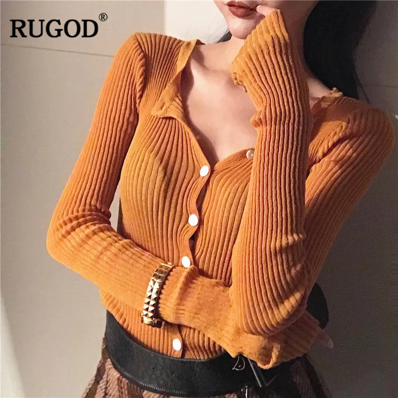 RUGOD New Solid Casual Women's Cardigans Turn-down Collar Long Sleeve Sweater Sexy Women Knitted Cardigans Sweater Women 2018
RUGOD New Solid Casual Women's Cardigans Turn-down Collar Long Sleeve Sweater Sexy Women Knitted Cardigans Sweater Women 2018