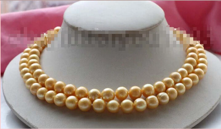 Free shipping >>>>>>Double Genuine Natural 10mm Golden Round Pearl Necklace 925silver clasp #f1789!
Free shipping >>>>>>Double Genuine Natural 10mm Golden Round Pearl Necklace 925silver clasp #f1789!