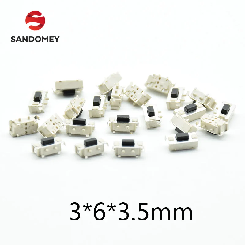 50pcs white black Micro Tact Switch Touch 3*6*3.5 3x6x3.5 SMD For MP3 MP4 Tablet PC Button Bluetooth Headset Remote Control
50pcs white black Micro Tact Switch Touch 3*6*3.5 3x6x3.5 SMD For MP3 MP4 Tablet PC Button Bluetooth Headset Remote Control