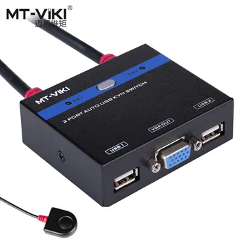Mt-Viki 2 Port Auto VGA Switch USB KVM Switch with Remote Extension Switcher Built-in Cable High Resolution Hotkey PC Selector
Mt-Viki 2 Port Auto VGA Switch USB KVM Switch with Remote Extension Switcher Built-in Cable High Resolution Hotkey PC Selector