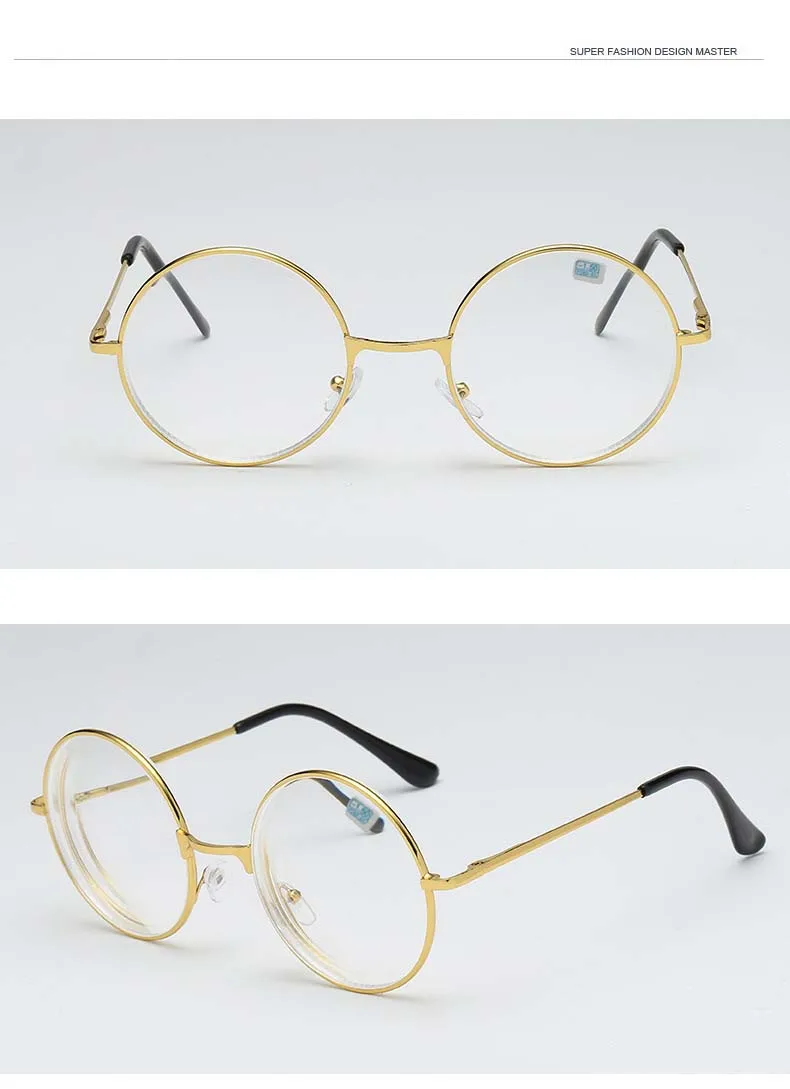 Okrągłe okulary Retro kobieta mężczyzna krótkowzroczność metalowa Ramka 16 HTB1VLCtajnuK1RkSmFPq6AuzFXaU