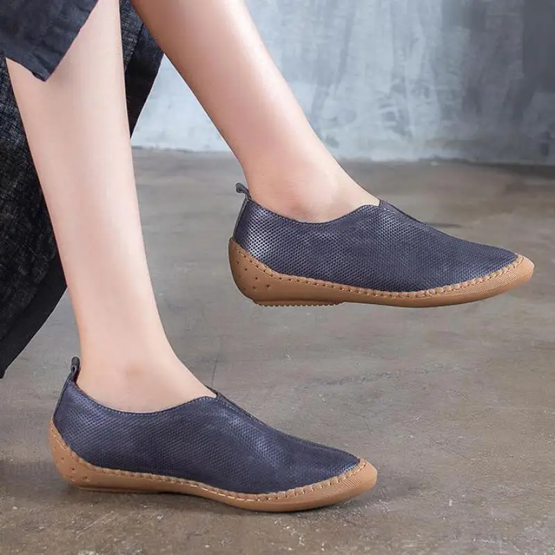 Women Leather Flats Pointed Toe Gray Spring Shoes 2019 Handmade Genuine Leather Women Loafers Low Heels Soft Bottom Retro Shoes
Women Leather Flats Pointed Toe Gray Spring Shoes 2019 Handmade Genuine Leather Women Loafers Low Heels Soft Bottom Retro Shoes