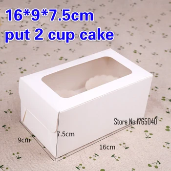 2 holder 16*9*7.5CM white Muffin packaging 2 cupcake Kraft paper pastry packaging boxes100 pieces/lot
2 holder 16*9*7.5CM white Muffin packaging 2 cupcake Kraft paper pastry packaging boxes100 pieces/lot
