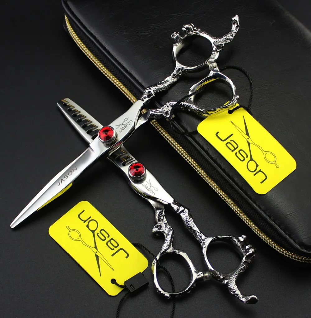 4Pcs Suit Hairdressing Scissor 6 inch 17.5cm Brand Jason Big Dragon Handle 440C Cutting Scissors Thinning Shears Hair Scissor
4Pcs Suit Hairdressing Scissor 6 inch 17.5cm Brand Jason Big Dragon Handle 440C Cutting Scissors Thinning Shears Hair Scissor