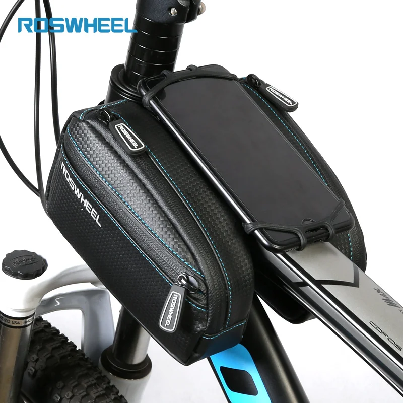 ROSWHEEL Waterproof Bike Frame Tube Bag With Bicycle Adjustable Phone Stand Case For 4.7-6.0 inch smartphone Bicycle Pannier 
ROSWHEEL Waterproof Bike Frame Tube Bag With Bicycle Adjustable Phone Stand Case For 4.7-6.0 inch smartphone Bicycle Pannier