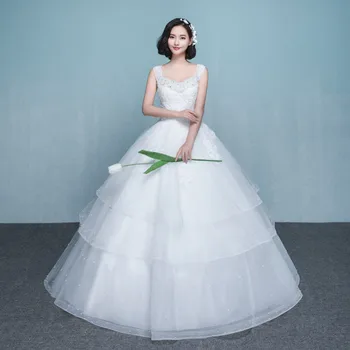 Ball Gown Wedding Dresses White V Neck Tulle Lace Wedding Gowns Layers Lace Up Sweep Train Bridal Gowns Custom Made
Ball Gown Wedding Dresses White V Neck Tulle Lace Wedding Gowns Layers Lace Up Sweep Train Bridal Gowns Custom Made