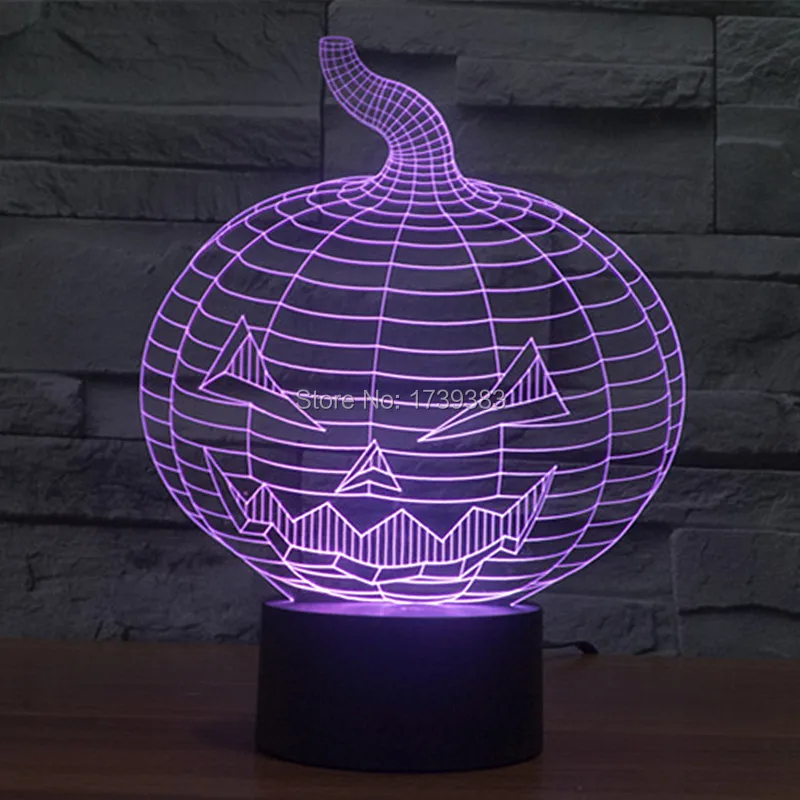 Free Shipping 7 Multi Color Changing Halloween Evil Pumpkin 3D LED Night Light USB LED Decorative Table Lamp Desk Mood Lighting
Free Shipping 7 Multi Color Changing Halloween Evil Pumpkin 3D LED Night Light USB LED Decorative Table Lamp Desk Mood Lighting
