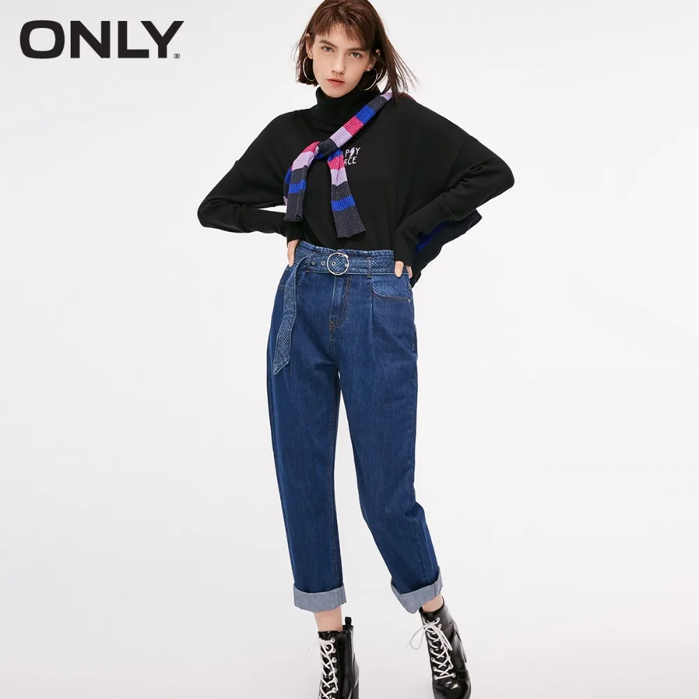 ONLY womens' winter new retro loose cropped jeans Pocket fabric stitching Two button zipper fly|118449512
ONLY womens' winter new retro loose cropped jeans Pocket fabric stitching Two button zipper fly|118449512