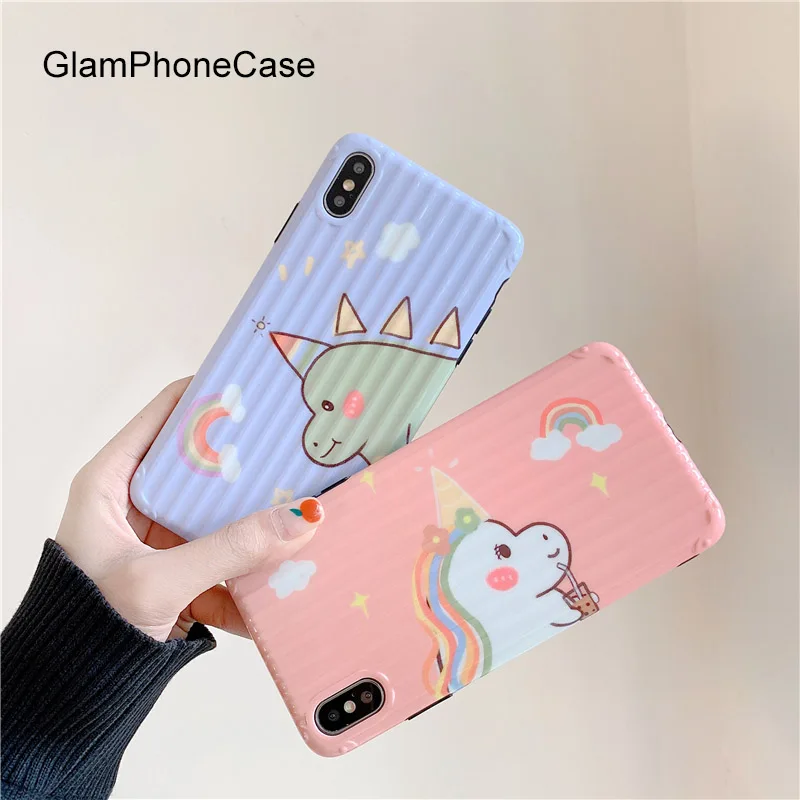 GlamPhoneCase Cartoon Dinosaur Unicorn Phone Case For iPhone X XS Max XR Soft Silicone Cover For iPhone 7 8 6 6s Plus Case
GlamPhoneCase Cartoon Dinosaur Unicorn Phone Case For iPhone X XS Max XR Soft Silicone Cover For iPhone 7 8 6 6s Plus Case