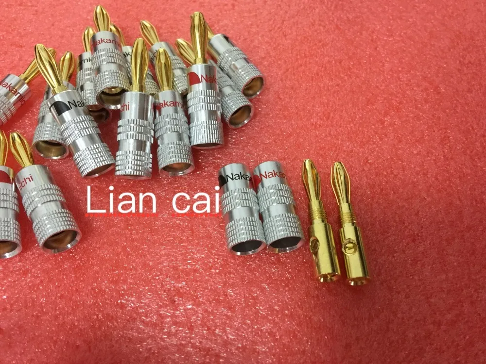 100pcs High Quality New 24K Gold Nakamichi Speaker Banana Plugs For Video Speaker Connector Black Red Color FREE SHIPPING
100pcs High Quality New 24K Gold Nakamichi Speaker Banana Plugs For Video Speaker Connector Black Red Color FREE SHIPPING