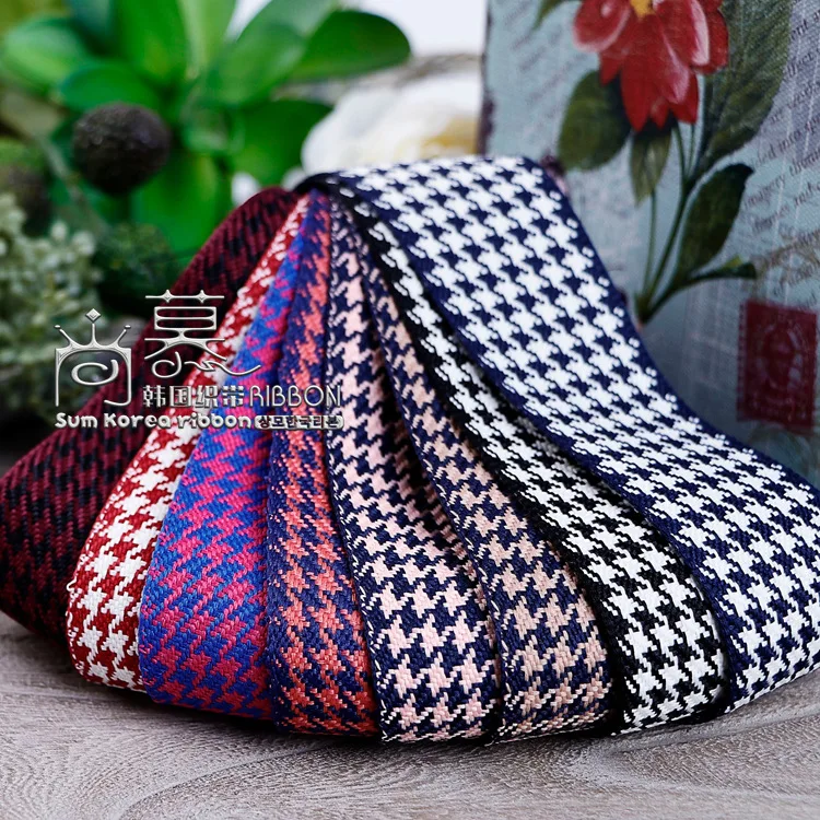 10/100yards 10/15/25/40mm hound-tooth check korean flax cotton ribbon for hair bow accessories bouquet gift packing
10/100yards 10/15/25/40mm hound-tooth check korean flax cotton ribbon for hair bow accessories bouquet gift packing