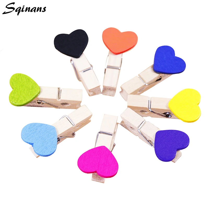 Sqinans 50pcs/Lot Colorful Mini Love Heart Wooden Clothes Pegs Clothespin DIY Craft Photo Paper Pegs Clothes Clips
Sqinans 50pcs/Lot Colorful Mini Love Heart Wooden Clothes Pegs Clothespin DIY Craft Photo Paper Pegs Clothes Clips