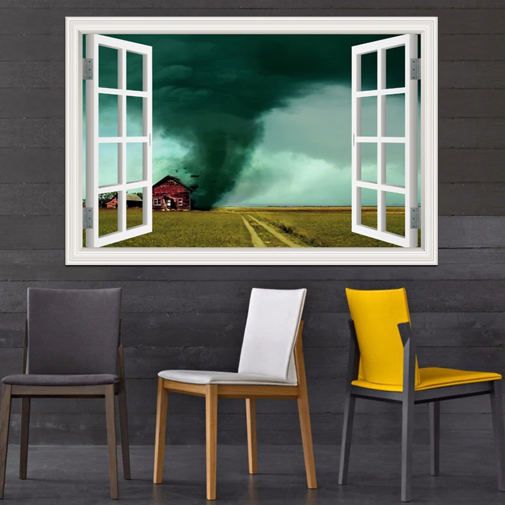 3D Window View Wall Sticker Nature Tornado Decal Wallpaper Home Decor Decals Removable Stickers for Living Room Wall sticker
3D Window View Wall Sticker Nature Tornado Decal Wallpaper Home Decor Decals Removable Stickers for Living Room Wall sticker