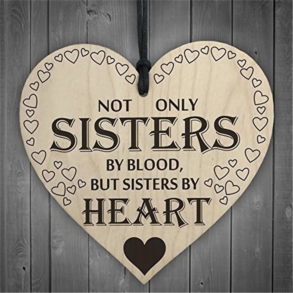 Sisters By Heart Wooden Hanging Heart Shaped Best Sister Plaque Love Sign Sign Christmas Gift
Sisters By Heart Wooden Hanging Heart Shaped Best Sister Plaque Love Sign Sign Christmas Gift