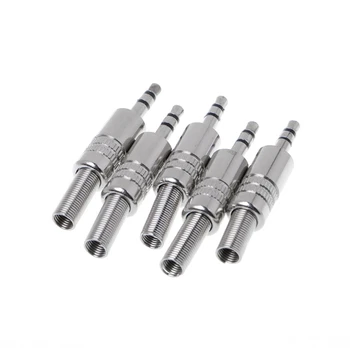 5 Pcs Metal 3.5mm 2 Ring 3 Poles Stereo Jack Plug Cable Solder Adapter Terminal with Spring
5 Pcs Metal 3.5mm 2 Ring 3 Poles Stereo Jack Plug Cable Solder Adapter Terminal with Spring