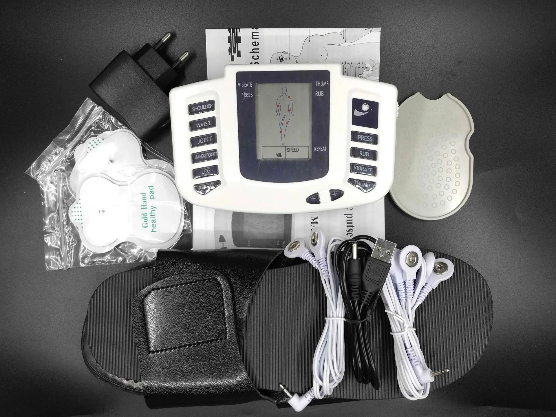 Electrical Muscle Stimulator Russian Or English Button Therapy Massager Pulse Tens Acupuncture Body Massage Relax Care 16 Pads
Electrical Muscle Stimulator Russian Or English Button Therapy Massager Pulse Tens Acupuncture Body Massage Relax Care 16 Pads