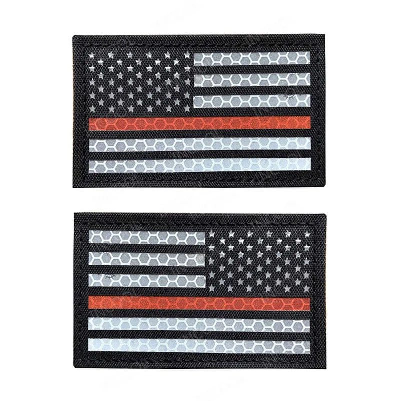 Инфракрасные Светоотражающие нашивки с американским флагом США и ИК военные