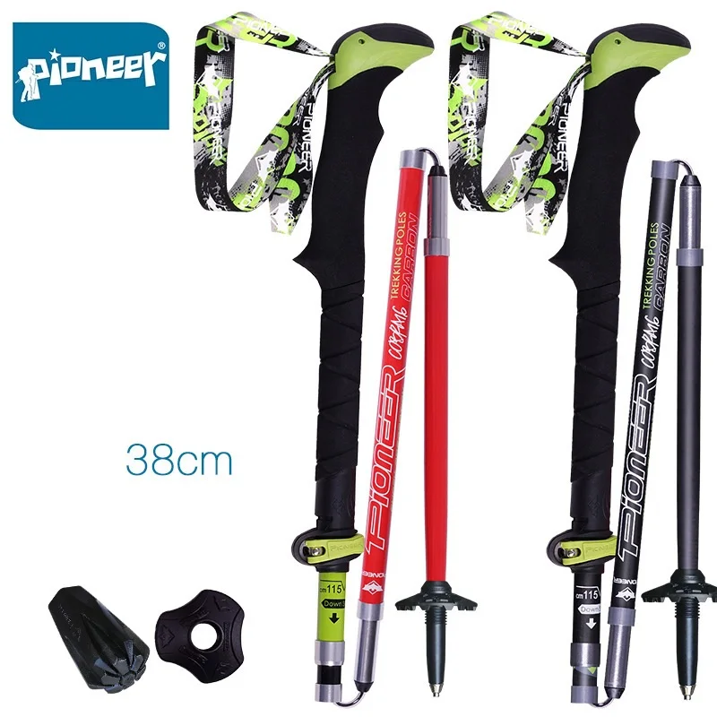 2 Pack Pioneer Carbon Fiber Trekking Poles Ultralight Folding Collapsible Trail Running Hiking Walking Sticks Lightweight Canes
2 Pack Pioneer Carbon Fiber Trekking Poles Ultralight Folding Collapsible Trail Running Hiking Walking Sticks Lightweight Canes