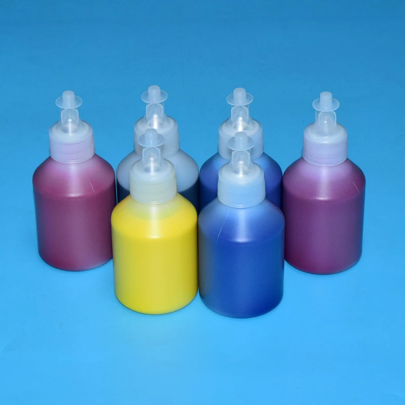 8 Color 100ml/pc HP38 Refill Pigment Ink for HP Photosmart Pro B9180 B8850 B9100 B9180GP Printer C9412A-C9419A Cartridge and Cis
8 Color 100ml/pc HP38 Refill Pigment Ink for HP Photosmart Pro B9180 B8850 B9100 B9180GP Printer C9412A-C9419A Cartridge and Cis