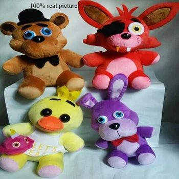 4 pcs 25cm Five Nights At Freddy's 4 Plush Toys FNAF CHICA BONNIE FREDDY FOXY Kids Toy Vhristmas Gift
4 pcs 25cm Five Nights At Freddy's 4 Plush Toys FNAF CHICA BONNIE FREDDY FOXY Kids Toy Vhristmas Gift