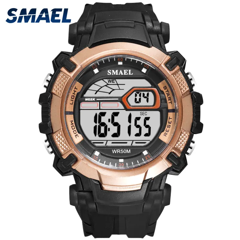 New SMAEL Men Sports Watches Big Dial Quartz Digital Watch For Men Luxury Brand LED Military Waterproof Men Wristwatches
New SMAEL Men Sports Watches Big Dial Quartz Digital Watch For Men Luxury Brand LED Military Waterproof Men Wristwatches