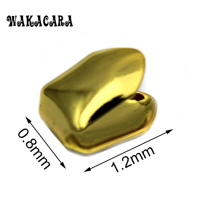 WAKACARA New Hot Sale Gold Color Hip Hop Single Teeth grillz Cap Top & Bottom grillz for Halloween Christmas Party Gifts
WAKACARA New Hot Sale Gold Color Hip Hop Single Teeth grillz Cap Top & Bottom grillz for Halloween Christmas Party Gifts