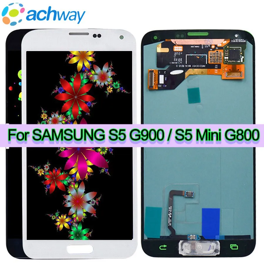 100% Tested For Samsung s5 lcd SM-G900 SM-G900F G900 With Touch Screen Digitizer Assembly for Samsung Galaxy S5 Mini G800 G800F