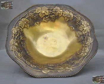 wedding decoration China Chinese brass Copper Fruit Grape Vine Leaf Compote Statue Plate Dish Tray
wedding decoration China Chinese brass Copper Fruit Grape Vine Leaf Compote Statue Plate Dish Tray